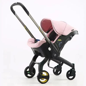 baby stroller 3 in 1 Stroller for baby light strollers Baby carriage lightweight baby stroller baby cars Foldable baby stroller - 4IN1-Pink