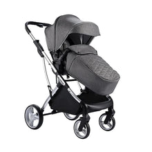 Laden Sie das Bild in den Galerie-Viewer, DEÄREST 1208 Baby Stroller - Available in 2 colours - Grey - Silver frame / EU - Baby Stroller