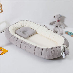 Folding Baby Portable Nest - Grey Beige BW / 50X80