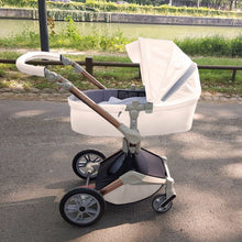Laden Sie das Bild in den Galerie-Viewer, Hot Mom - Cruz F023 - 3 in 1 Baby Stroller - White - White with car seat / International - Baby Stroller