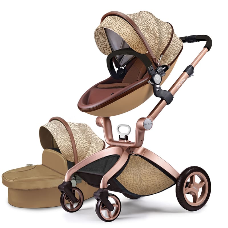 Hot Mom - Elegance F022 - 2 in 1 Baby Stroller - Crok - Baby Stroller