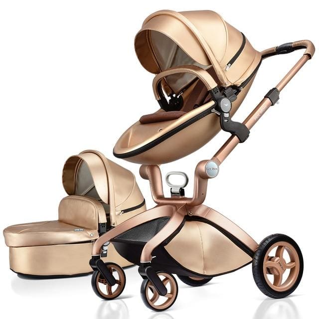 Hot Mom Elegance F022 2 in 1 Baby Stroller Gold