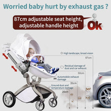 Laden Sie das Bild in den Galerie-Viewer, hot mom - elegance f022 - 3 in 1 baby stroller - grid with grey car seat