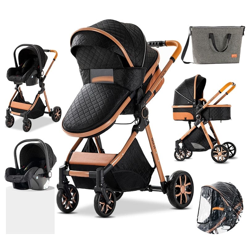 MZCV9Lux High Landscape Reclining Foldable 3 in 1 Baby Stroller