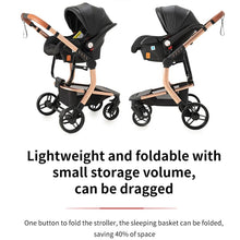 Indlæs billede til gallerivisning Timeless - 3 in 1 PU Leather Baby Stroller