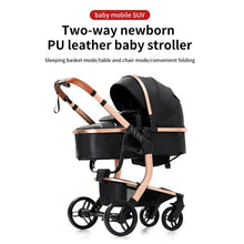 Indlæs billede til gallerivisning Timeless - 3 in 1 PU Leather Baby Stroller