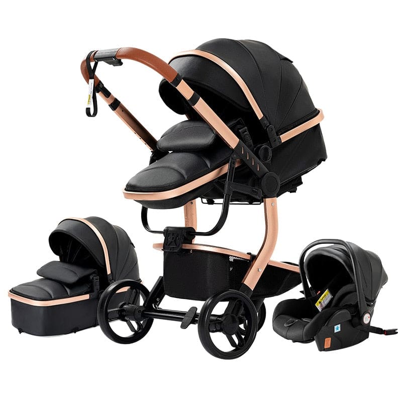 Baby leather stroller online