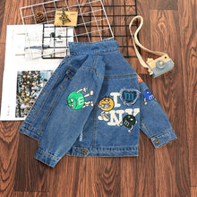 Laden Sie das Bild in den Galerie-Viewer, Mickey Mouse Kids Denim Jacket and Coats - Blue Mickey E / 2-3T(Size 100)