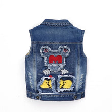 Laden Sie das Bild in den Galerie-Viewer, Mickey Mouse Kids Denim Jacket and Coats - Mickey F / 3-4T(Size 110)