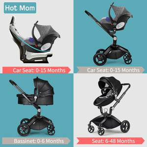 hot mom - elegance f022 - 2 in 1 baby stroller - grid